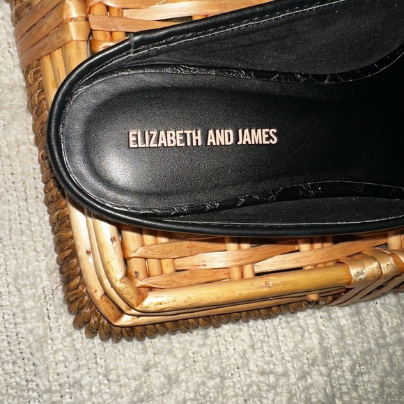 UEC Elizabeth And James Black Python Mule sz 7.5 - Picture 7 of 12